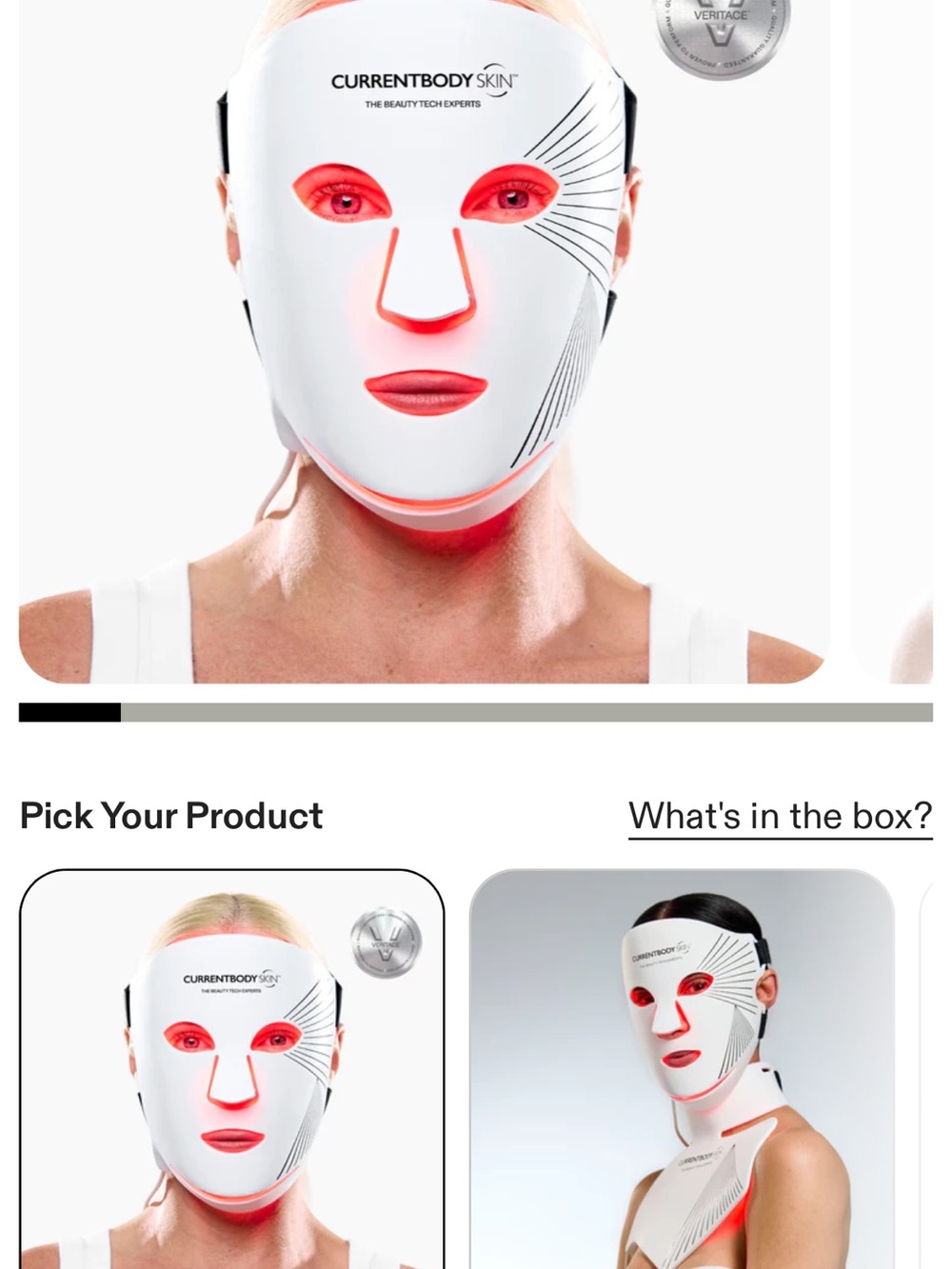 CurrentBody Skin LED Therapy Mask - White with Red Light